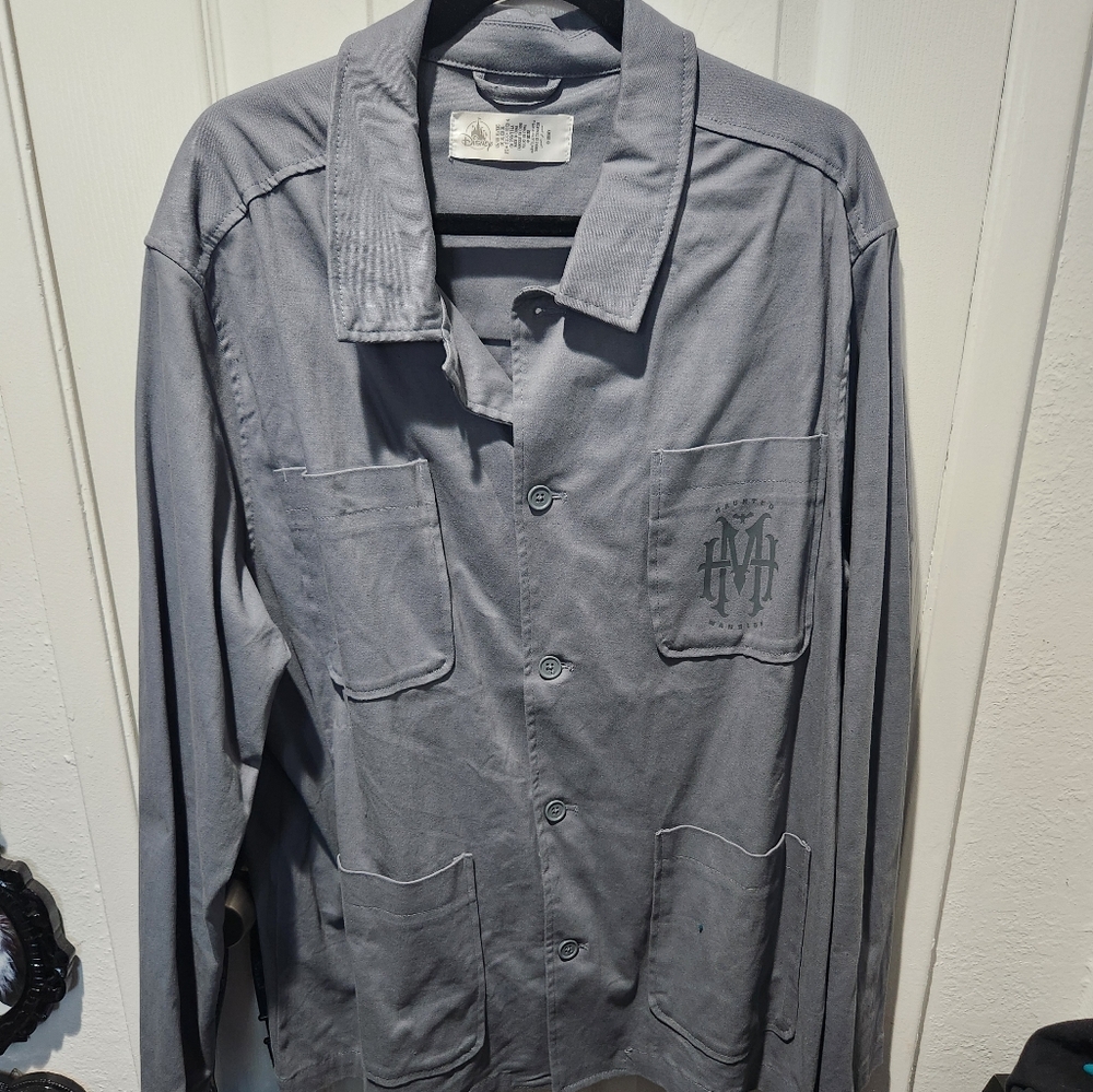 Haunted Mansion Hat Box Ghost Flanel Longsleeve Shirt